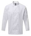 PR903 Premier Coolchecker® Long Sleeve Chef's Jacket White colour image